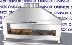 Oninox 150 cm Kömürlü Kebap-Et Pişirme Ocağı