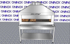 Oninox 150 cm Kömürlü Kebap-Et Pişirme Ocağı