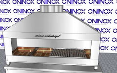 Oninox 100 cm Kömürlü Kebap-Et Pişirme Ocağı