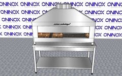 Oninox 100 cm Kömürlü Kebap-Et Pişirme Ocağı