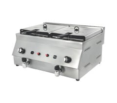 Görkem 8+8 Litre Tahliye Vanalı Doğalgazlı Fritöz