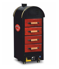 Pimak KF-M079-4G 4 Çekmeceli Gazlı Kumpir Fırını | LPG ve Doğalgazlı Patates Pişirme Fırını