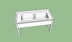 Çift Hazneli Krom Evye Çalışma Tezgahı