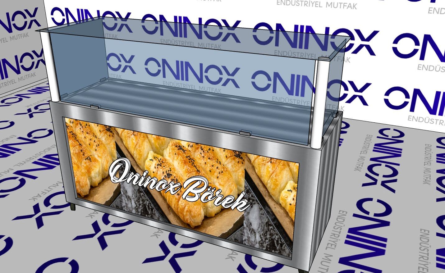Börek-Poğaça Tezgahı 200 cm | Profesyonel Sıcak Teşhir ve Servis