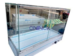 Setüstü Pilav Tezgahı 100 cm | Camlı, Termostatlı Sulu Sistem