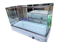 Setüstü Pilav Tezgahı 100 cm | Camlı, Termostatlı Sulu Sistem