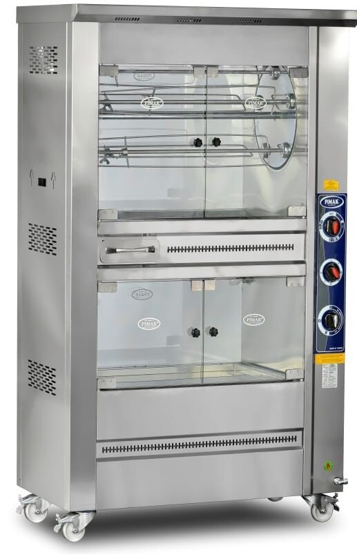 Pimak 60 Tavuk Kapasiteli Piliç Çevirme Makinesi Gazlı