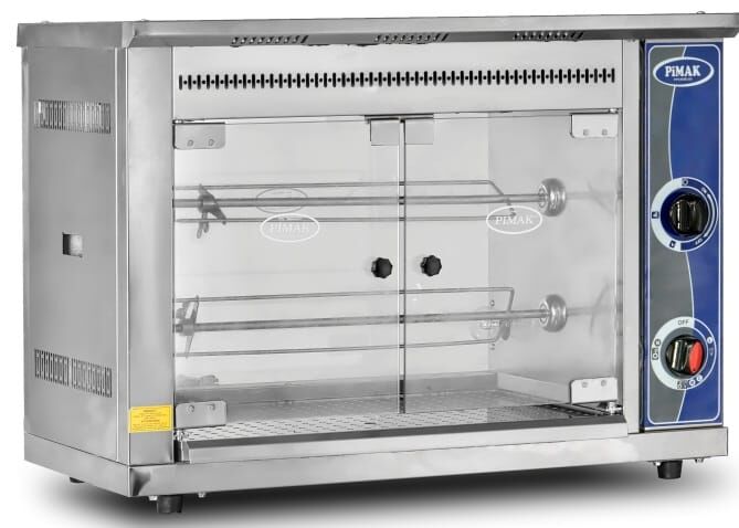 Pimak 6 Tavuk Kapasiteli Piliç Çevirme Makinesi Elektrikli