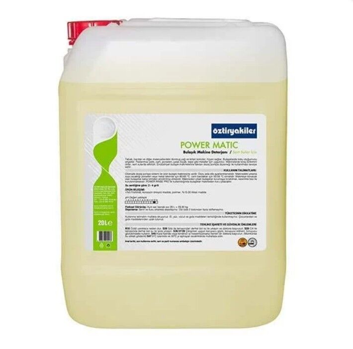 Öztiryakiler Power Matic Bulaşık Makinesi Deterjan 20 Litre